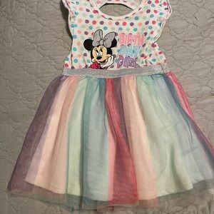 Disney, 3T, Happy bday tutu dress, multi-colored